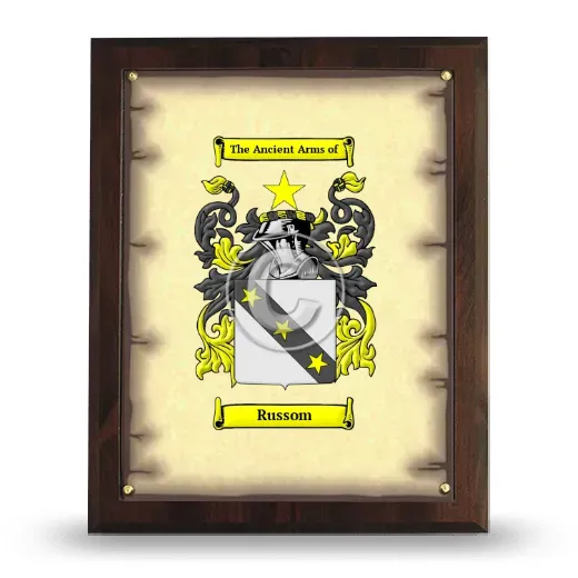 Russom Coat of Arms Plaque