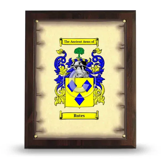 Rutes Coat of Arms Plaque