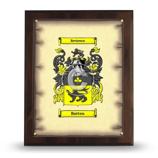 Rutten Coat of Arms Plaque