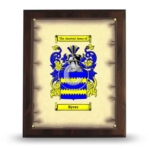 Ryver Coat of Arms Plaque