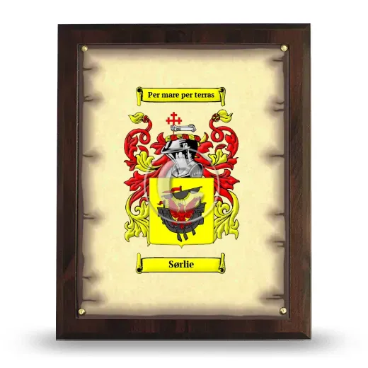 Sørlie Coat of Arms Plaque