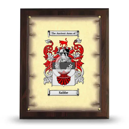 Sabbe Coat of Arms Plaque