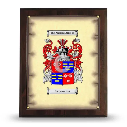 Sabourine Coat of Arms Plaque