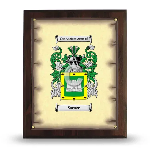 Sacaze Coat of Arms Plaque