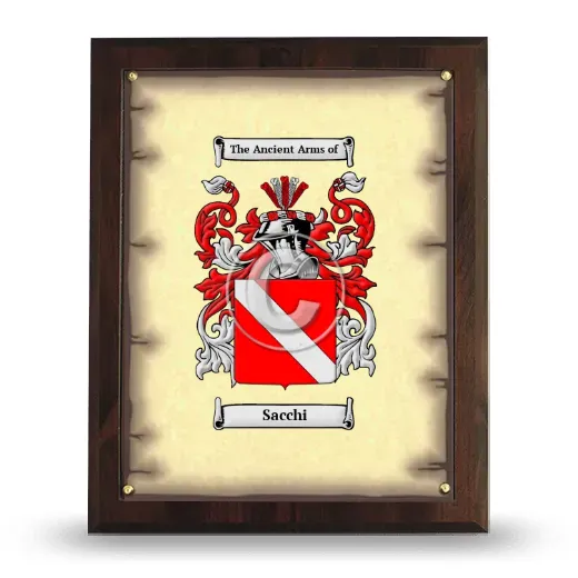 Sacchi Coat of Arms Plaque