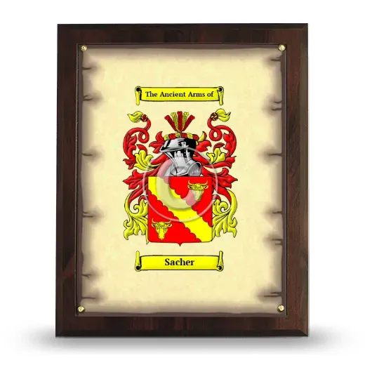 Sacher Coat of Arms Plaque