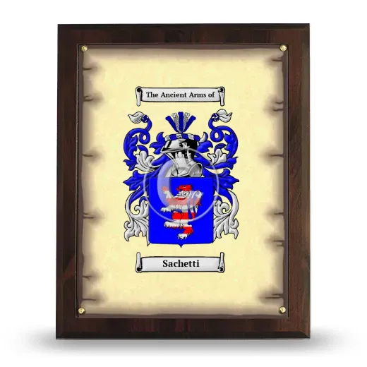 Sachetti Coat of Arms Plaque