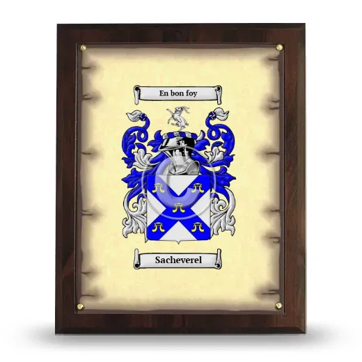Sacheverel Coat of Arms Plaque
