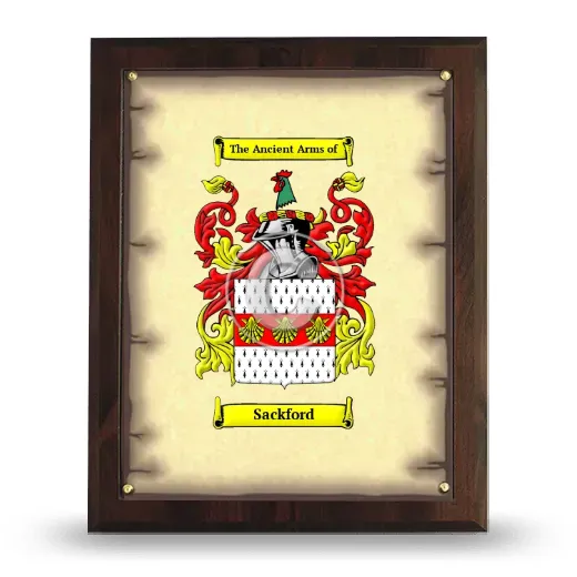 Sackford Coat of Arms Plaque
