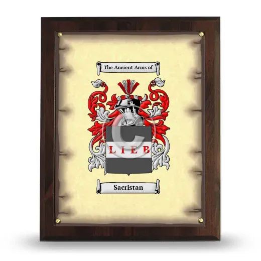 Sacristan Coat of Arms Plaque
