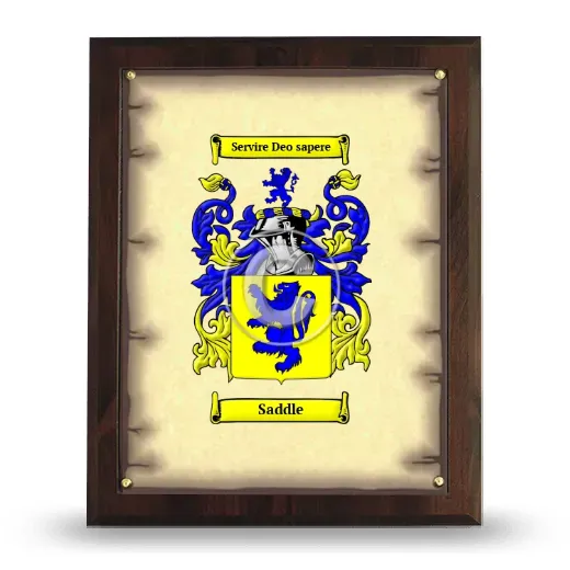 Saddle Coat of Arms Plaque