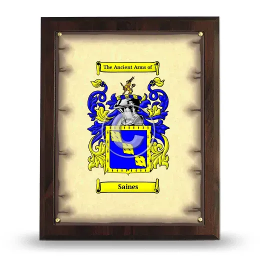 Saines Coat of Arms Plaque