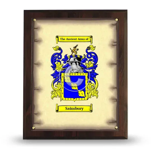 Sainsbury Coat of Arms Plaque