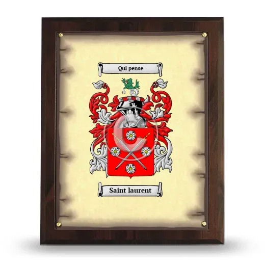 Saint laurent Coat of Arms Plaque