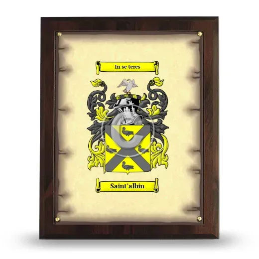 Saint'albin Coat of Arms Plaque