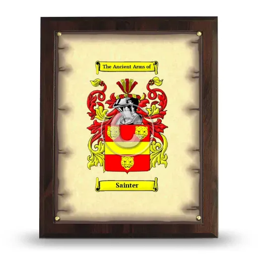 Sainter Coat of Arms Plaque