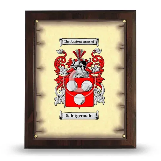 Saintgermain Coat of Arms Plaque