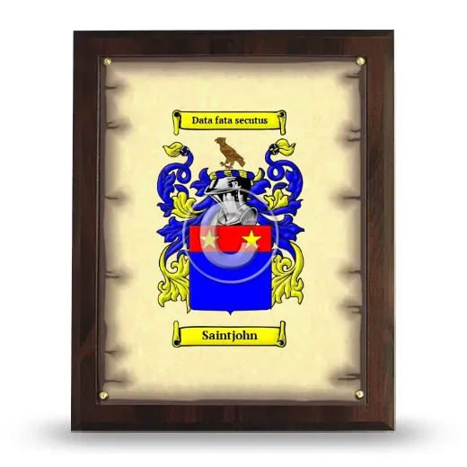 Saintjohn Coat of Arms Plaque