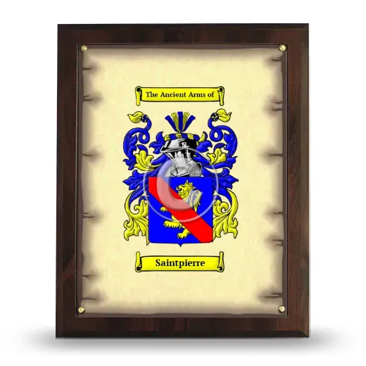 Saintpierre Coat of Arms Plaque