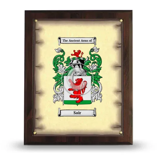 Sair Coat of Arms Plaque