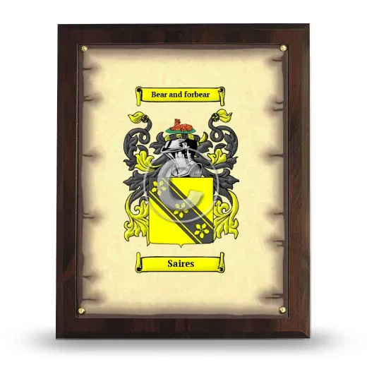 Saires Coat of Arms Plaque