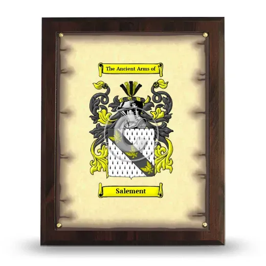 Salement Coat of Arms Plaque