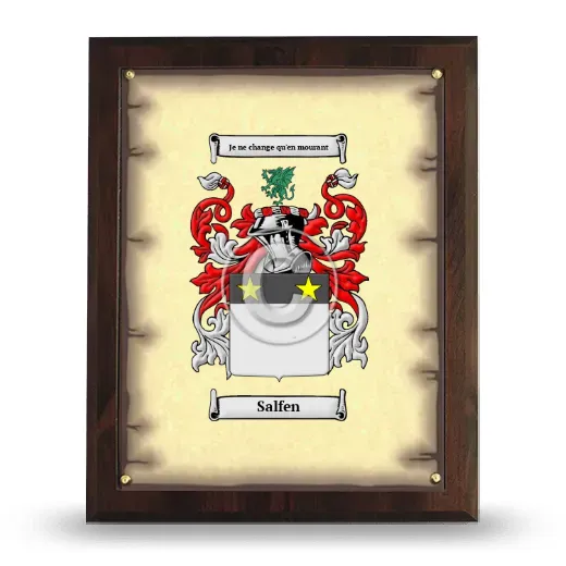 Salfen Coat of Arms Plaque