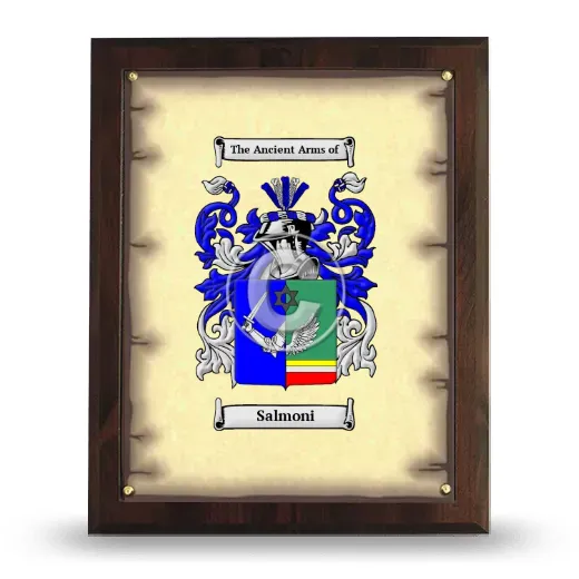 Salmoni Coat of Arms Plaque
