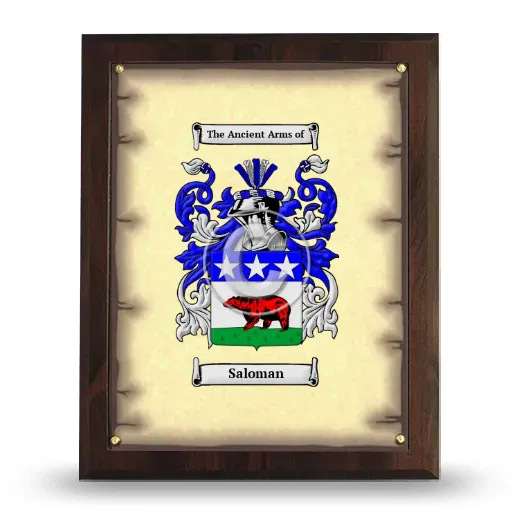 Saloman Coat of Arms Plaque