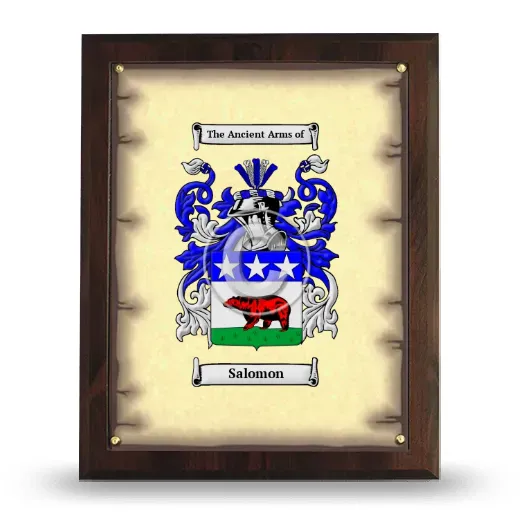 Salomon Coat of Arms Plaque