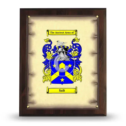 Salt Coat of Arms Plaque