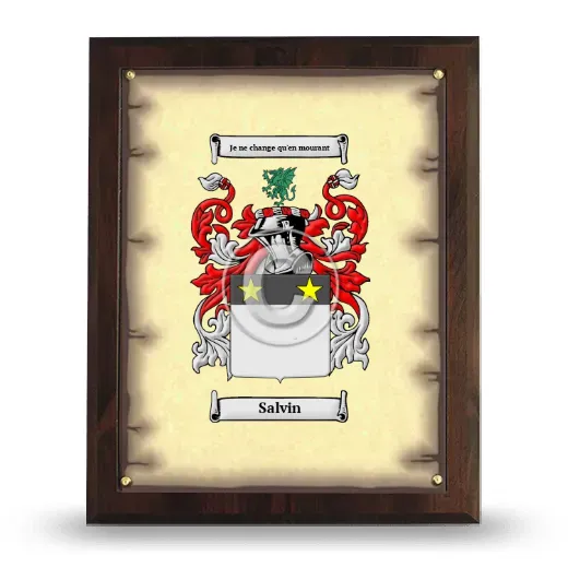 Salvin Coat of Arms Plaque