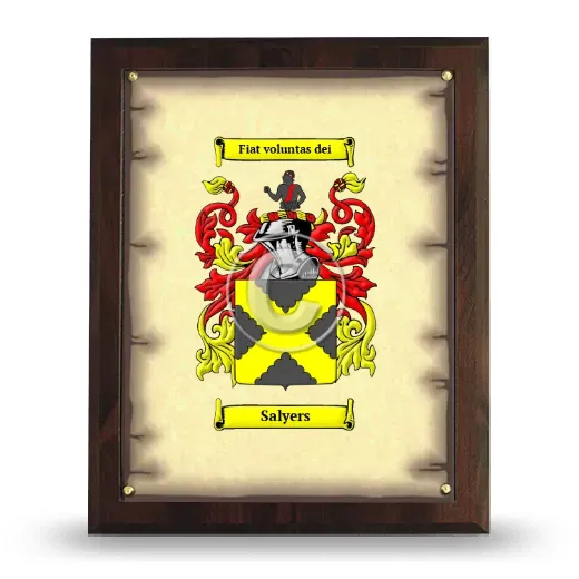 Salyers Coat of Arms Plaque