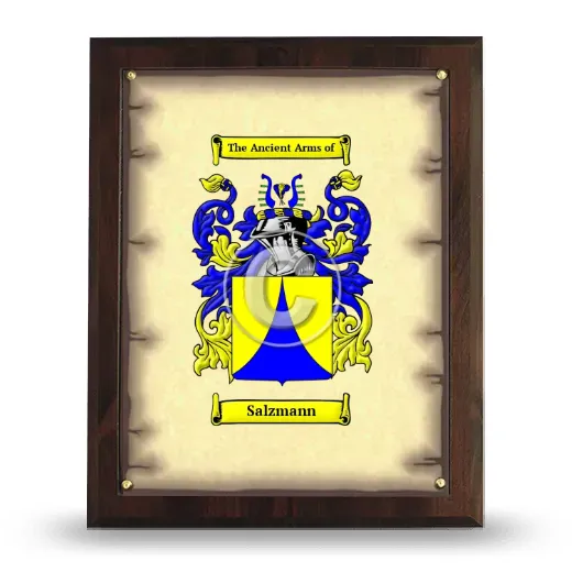 Salzmann Coat of Arms Plaque
