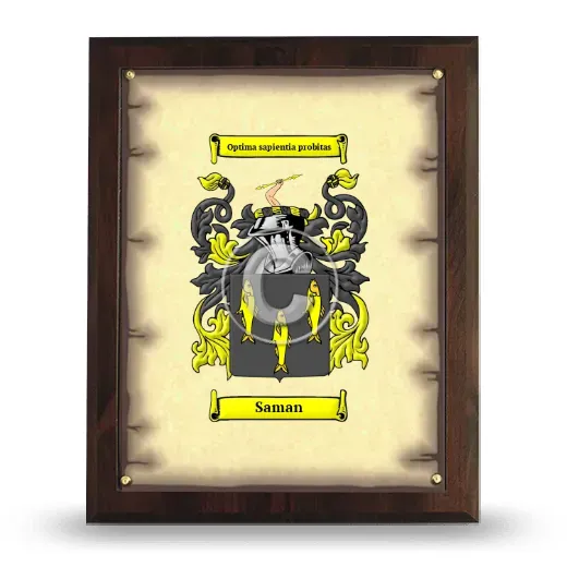 Saman Coat of Arms Plaque