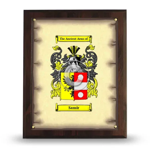 Samir Coat of Arms Plaque