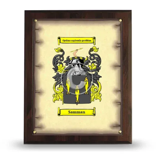 Samman Coat of Arms Plaque
