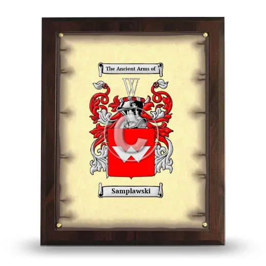 Samplawski Coat of Arms Plaque