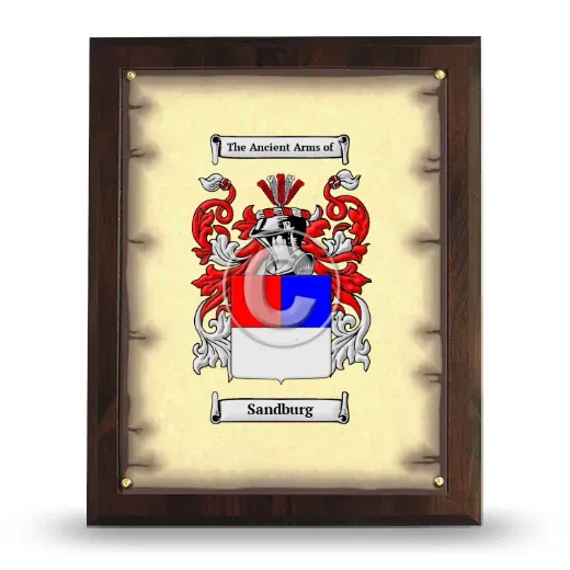 Sandburg Coat of Arms Plaque
