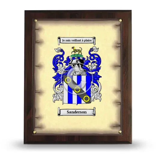 Sanderson Coat of Arms Plaque