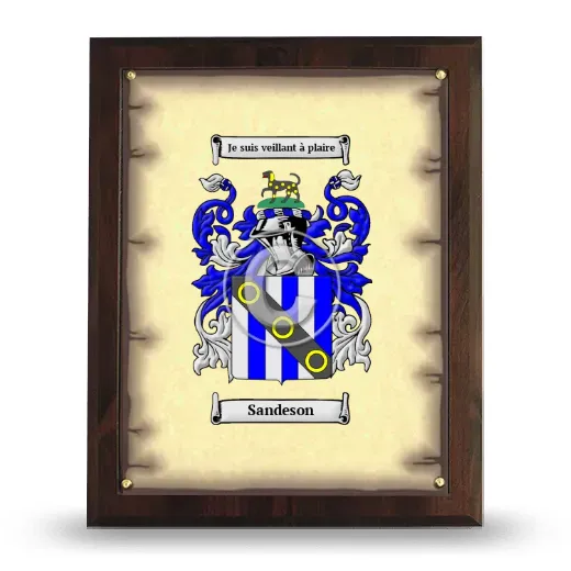 Sandeson Coat of Arms Plaque