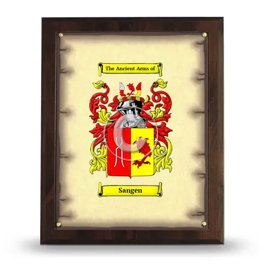 Sangen Coat of Arms Plaque