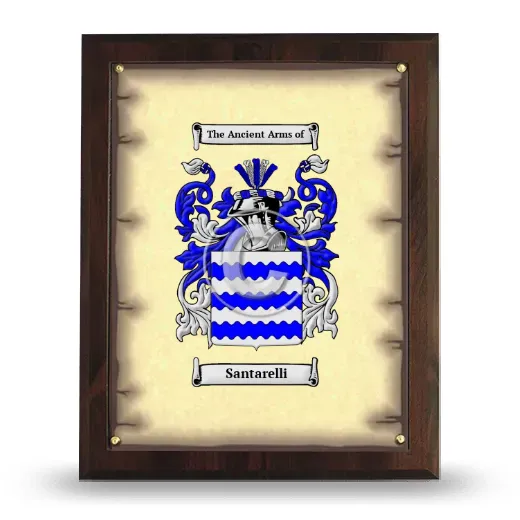 Santarelli Coat of Arms Plaque
