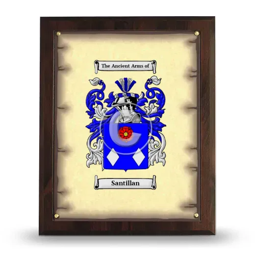 Santillan Coat of Arms Plaque