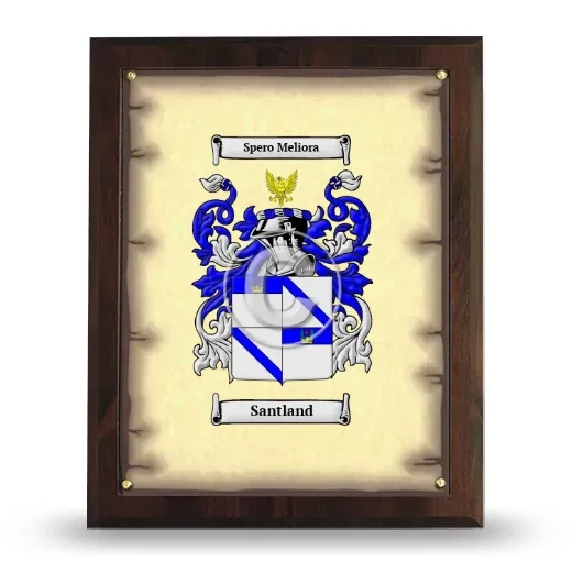 Santland Coat of Arms Plaque