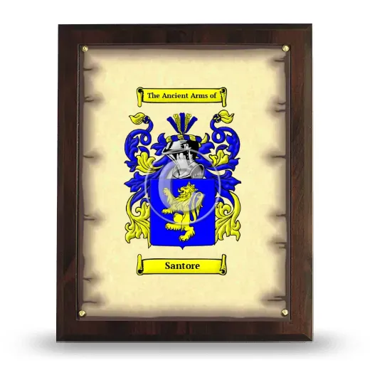 Santore Coat of Arms Plaque