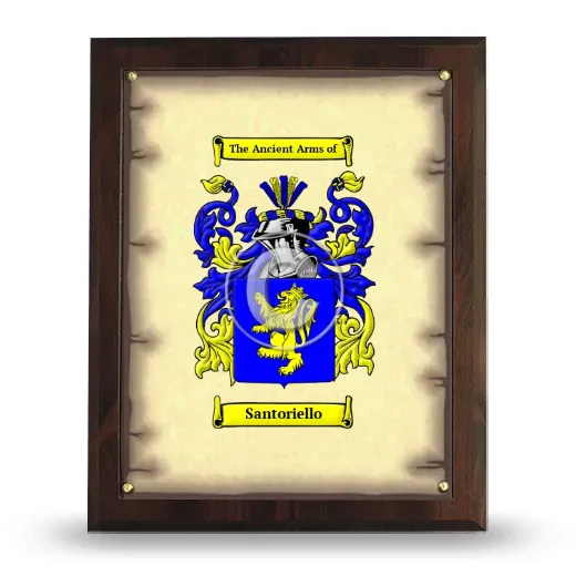 Santoriello Coat of Arms Plaque