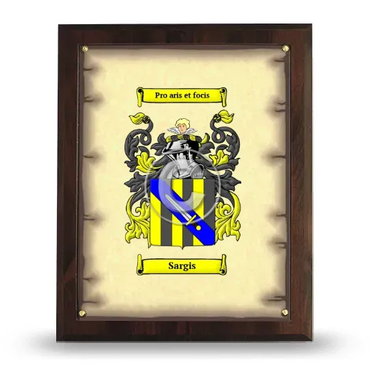 Sargis Coat of Arms Plaque