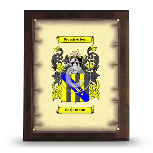 Sarjantson Coat of Arms Plaque