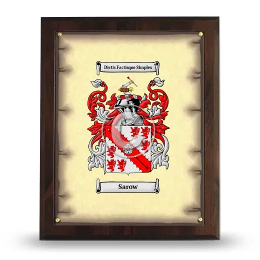 Sarow Coat of Arms Plaque